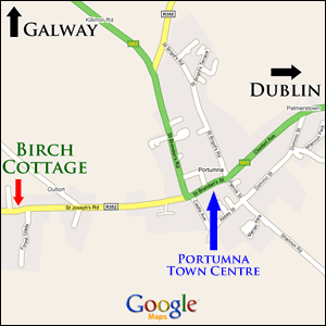 Birch Cottage B & B Map